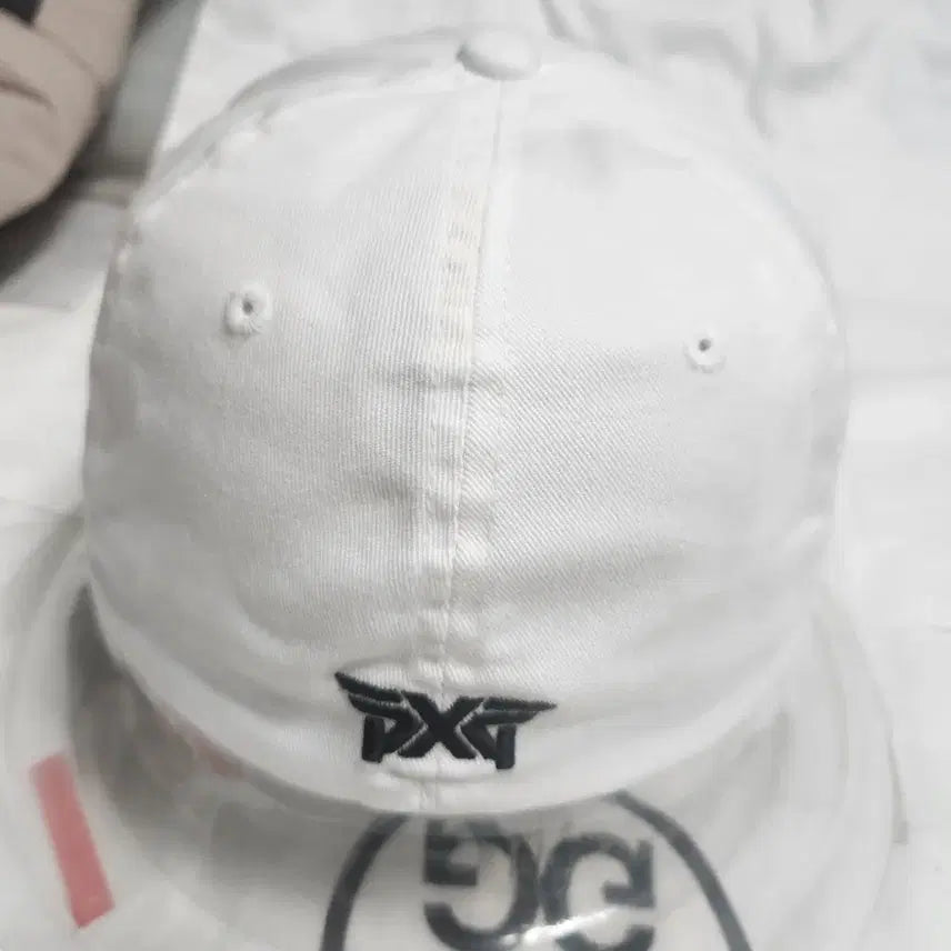 [BUNJANG] PXG 화이트 볼캡 모자 / PXG 화이트 볼캡 모자