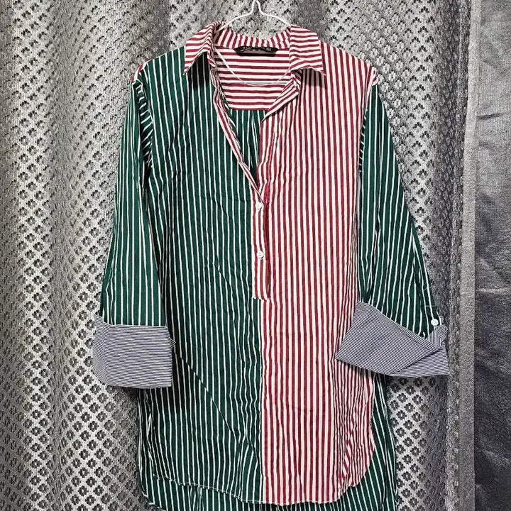 [SOLD OUT] 자라 컬러 블록 스트라이프 셔츠