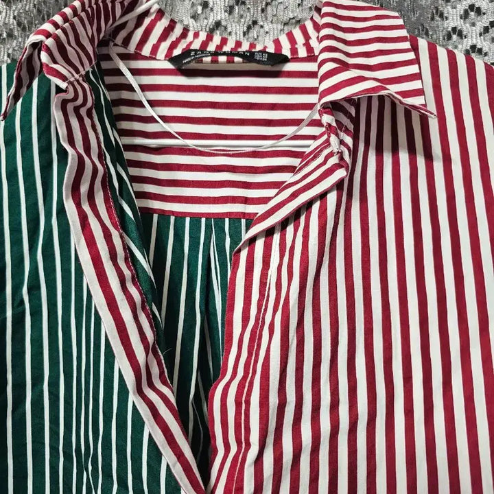 [SOLD OUT] 자라 컬러 블록 스트라이프 셔츠