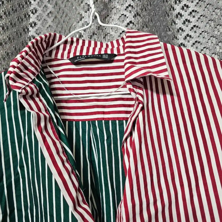 [SOLD OUT] 자라 컬러 블록 스트라이프 셔츠