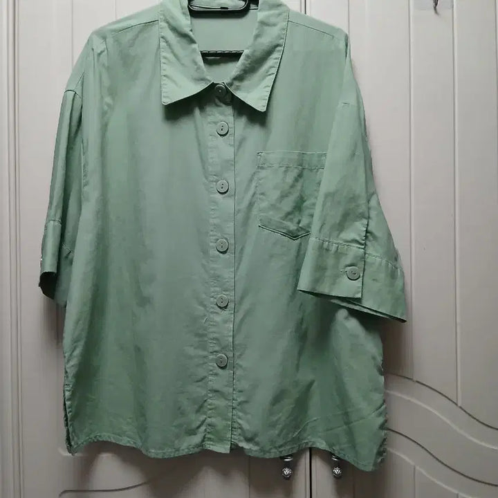 [SOLD OUT] 민트색 반팔 남방 셔츠