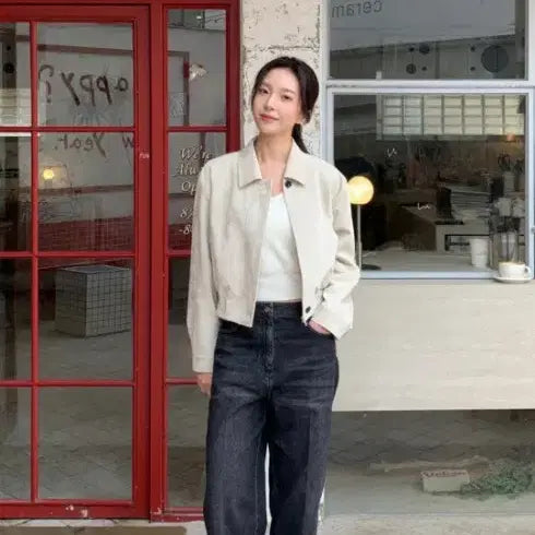 [BUNJANG] 시슬리페이크레더자켓 / 시슬리페이크레더자켓
