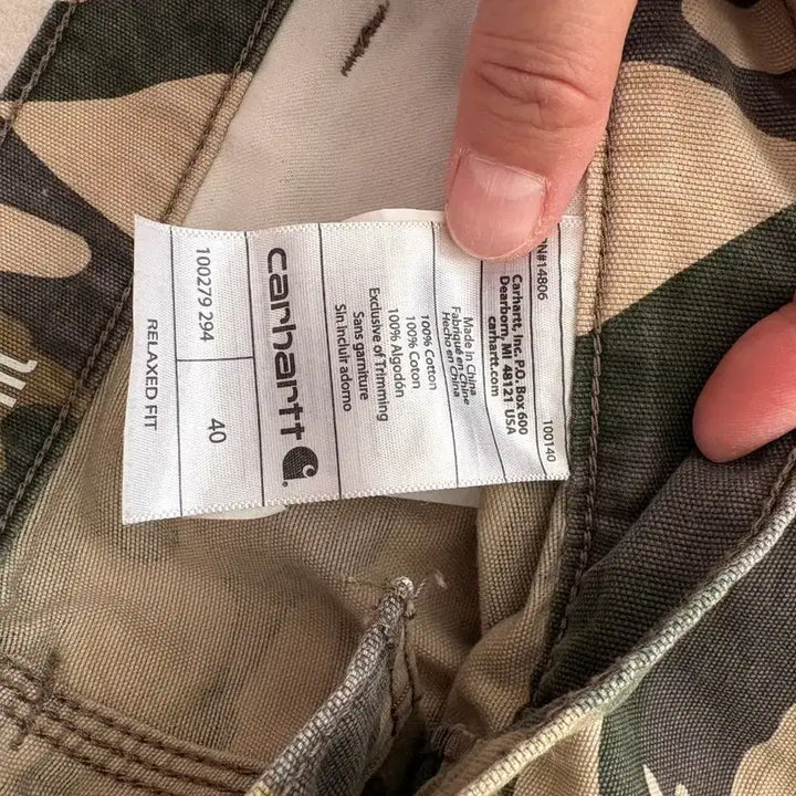 [SOLD OUT] Carhartt 칼하트 릴렉스드핏 카모 카고 반바지