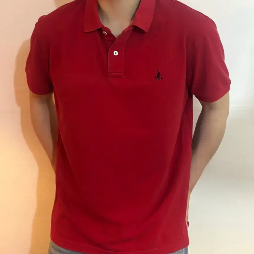 [SOLD OUT] [세탁 완료]  빈폴 레드 카라티 슬림핏 110