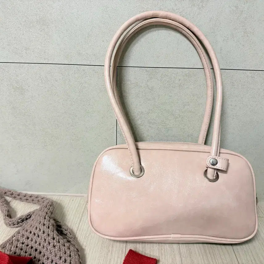 [BUNJANG] 8seconds 98°C Pink Shoulder Bag / 새상품 98도씨 핑크 숄더백, 에잇세컨즈 니트가방