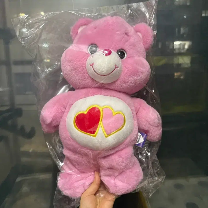 [BUNJANG] Care Bears Cheer Bear Pink Plush Toy / 케어베어 베스킨라빈스 치어베어 핑크 곰인형 새상품