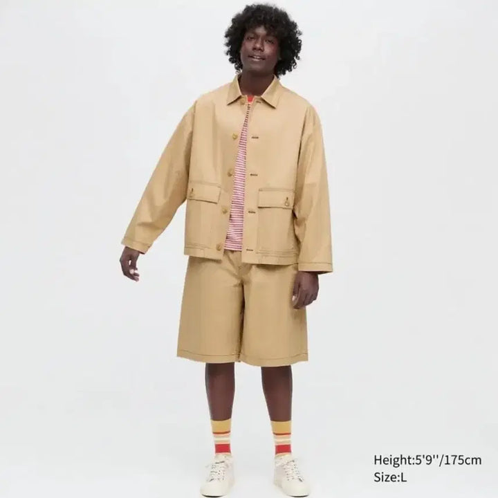 [BUNJANG] Uniqlo x MARNI Oversized Utility Jacket - Beige (L) / 유니클로 x 마르니 오버사이즈 유틸리티 자켓 베이지L