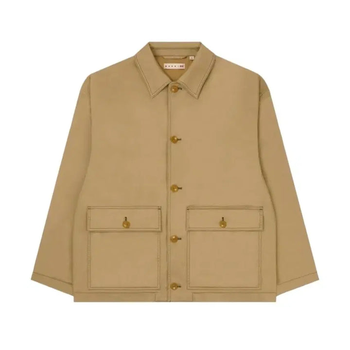 [BUNJANG] Uniqlo x MARNI Oversized Utility Jacket - Beige (L) / 유니클로 x 마르니 오버사이즈 유틸리티 자켓 베이지L