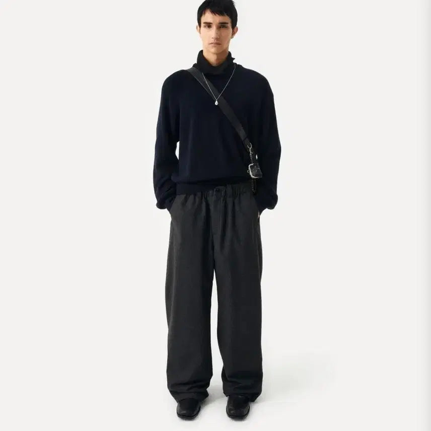 [BUNJANG] Labelarchive Sunnet Easy Wool Pants Charcoal / 3) 라벨아카이브 선넷 이지 울 팬츠 챠콜