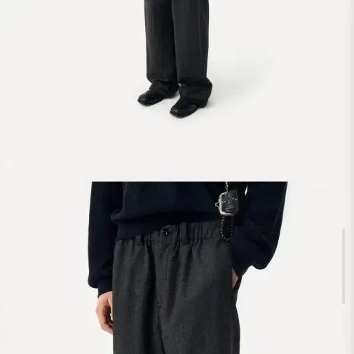 [BUNJANG] Labelarchive Sunnet Easy Wool Pants Charcoal / 3) 라벨아카이브 선넷 이지 울 팬츠 챠콜