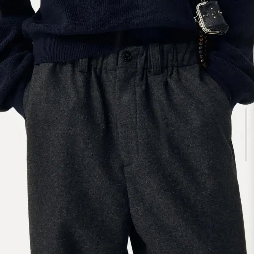 [BUNJANG] Labelarchive Sunnet Easy Wool Pants Charcoal / 3) 라벨아카이브 선넷 이지 울 팬츠 챠콜