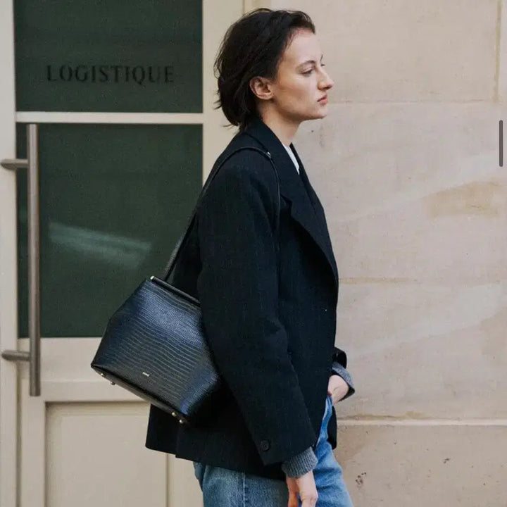 [BUNJANG] Herve KATE BAG Lizard Black Handbag / (완전 새상품) 에르베 KATE BAG Lizard Black