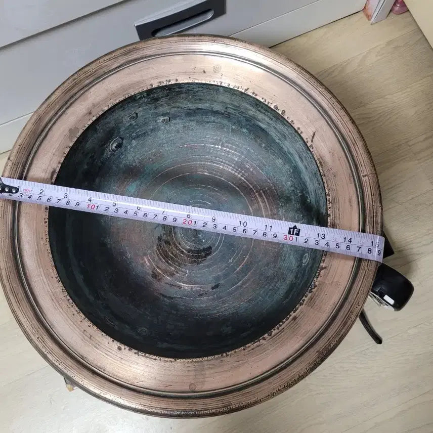 [BUNJANG] Vintage Brass Brazier with Stand / 적동 뇌쇠 화로