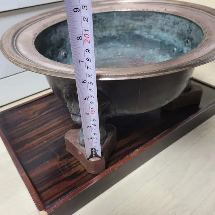 [BUNJANG] Vintage Brass Brazier with Stand / 적동 뇌쇠 화로