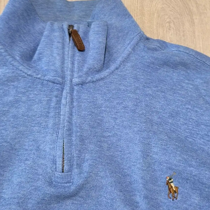 [BUNJANG] Polo Ralph Lauren Blue Half Zip-up / 폴로 랄프로렌 블루 하프 집업
