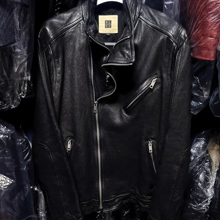 [BUNJANG] Selectizm Italian Lambskin Asymmetrical Double Zipper Blouson Jacket / 셀렉티즘/이태리 양가죽 사선 이중지퍼 라이더 블루종 자켓 /L[103]