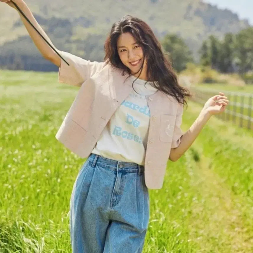 [BUNJANG] Olive Des Olive Pink Short Sleeve Jacket / 올리브데올리브> 핑크 반팔 숏자켓 (278천원)