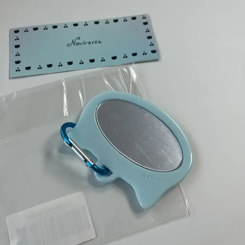 [BUNJANG] Navi Bus Sky Blue Cat Mirror Keyring / [당일발송] 나비버스 스카이블루 캣 미러 키링
