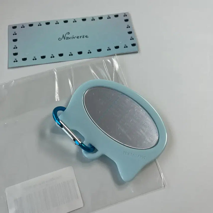 [BUNJANG] Navi Bus Sky Blue Cat Mirror Keyring / [당일발송] 나비버스 스카이블루 캣 미러 키링