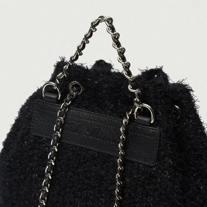 [SOLD OUT] 바넷  여성용 트위드 백팩 블랙