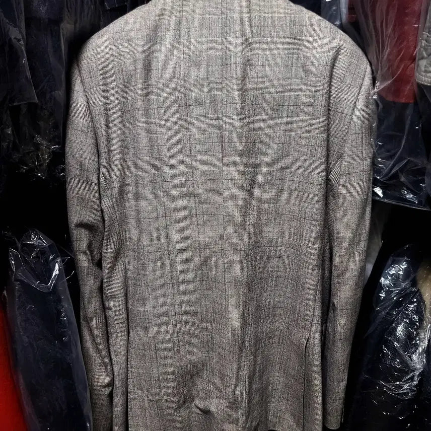 [BUNJANG] Vanhart di Albazar Luigi Botto Burgundy Glen Check Peak Lapel Suit / 반하트 /이태리 루이지보또 버건디 글렌 체크 피크드라펠 수트/100,32