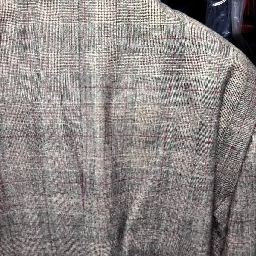 [BUNJANG] Vanhart di Albazar Luigi Botto Burgundy Glen Check Peak Lapel Suit / 반하트 /이태리 루이지보또 버건디 글렌 체크 피크드라펠 수트/100,32
