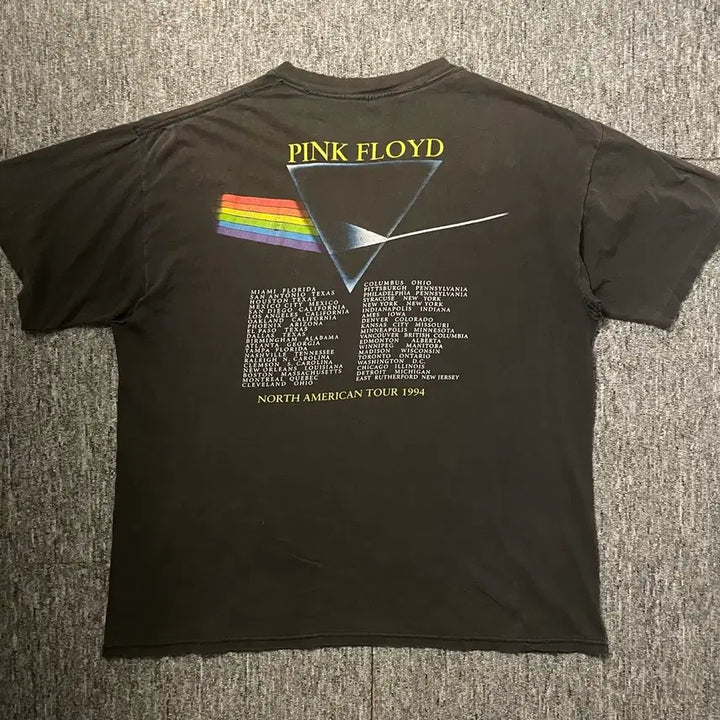 [BUNJANG] Pink Floyd Prism T-shirt [XL] / 90s 핑크플로이드 프리즘 반팔 티셔츠 [XL]