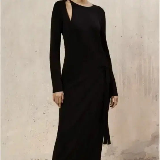 [BUNJANG] COS Knit Wrap Long Dress / 새상품 COS 코스 니트 랩 롱원피스