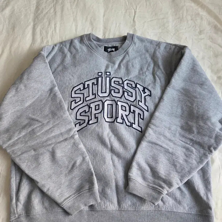 [BUNJANG] Stussy Sport Sweatshirt Grey / 스투시 스포츠 맨투맨 그레이