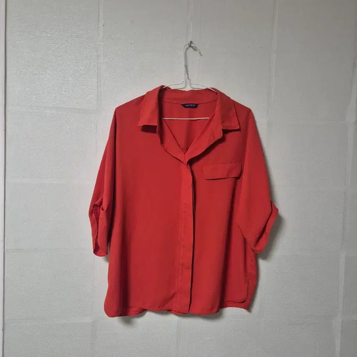 [SOLD OUT] SHEMISS 레드 컬러 반팔 셔츠