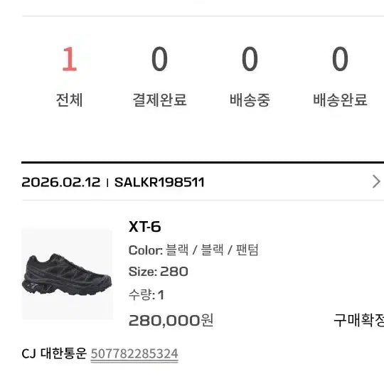 [BUNJANG] Salomon XT-6 Sneakers / 살로몬 XT-6 280