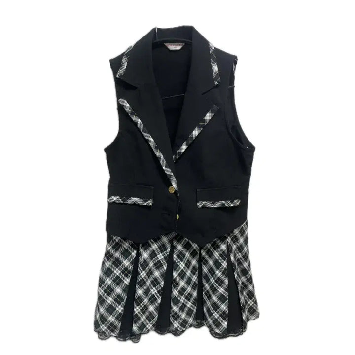 [BUNJANG] Y2K Lace Vest and Skirt Two-Piece Set / 셋업 투피스 스커트 레이스 베스트 조끼 y2k 공겜여주