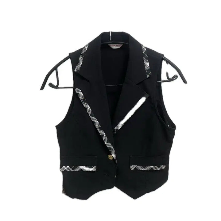 [BUNJANG] Y2K Lace Vest and Skirt Two-Piece Set / 셋업 투피스 스커트 레이스 베스트 조끼 y2k 공겜여주