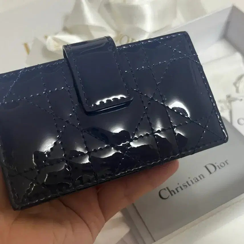 [BUNJANG] Dior Accordion Card Holder Navy / (정품) 디올 아코디언 카드지갑 네이비