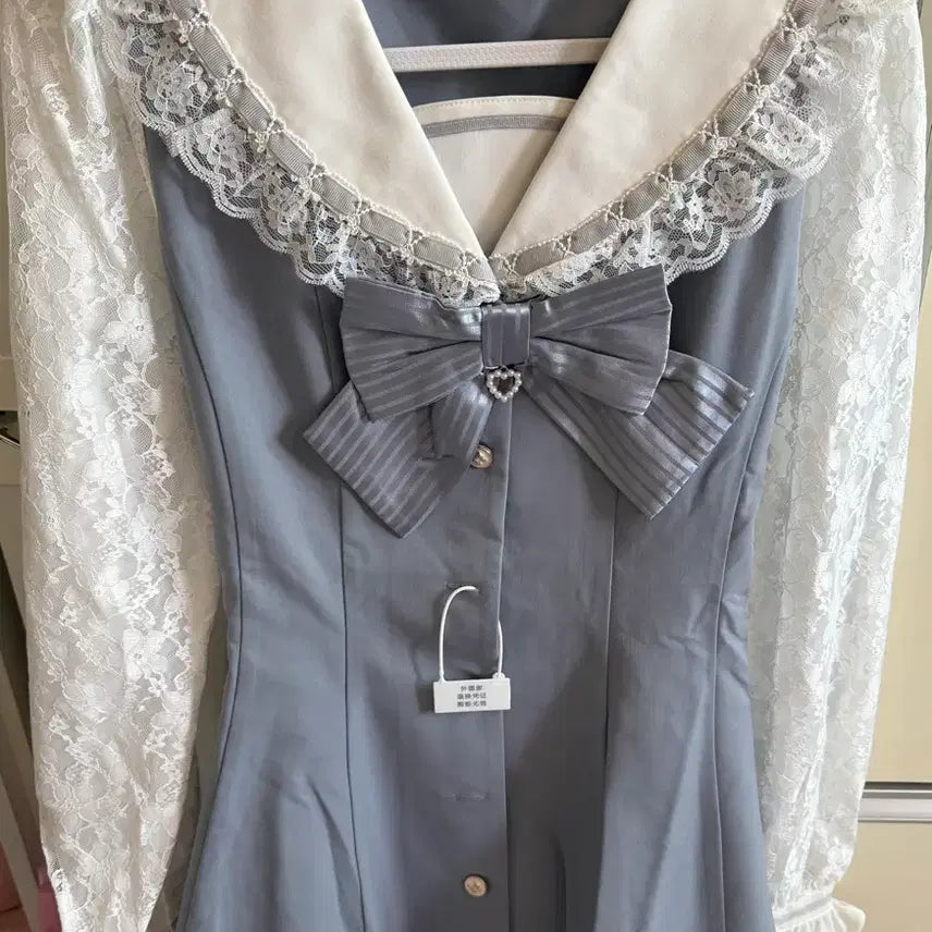 [BUNJANG] Secret Honey Sailor Collar Setup (Blue-Gray) / 시크릿허니 세일러 칼라 셋업 블루그레이 양산형 지뢰계 리즈리사 앙크루즈