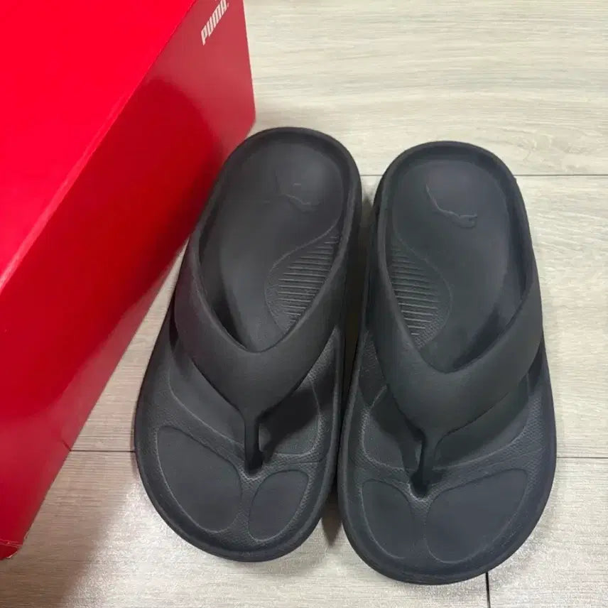 [BUNJANG] Puma Wave Flip Flip-flops Black 230 / 푸마 웨이브 플립 쪼리 230 굽3cm 블랙