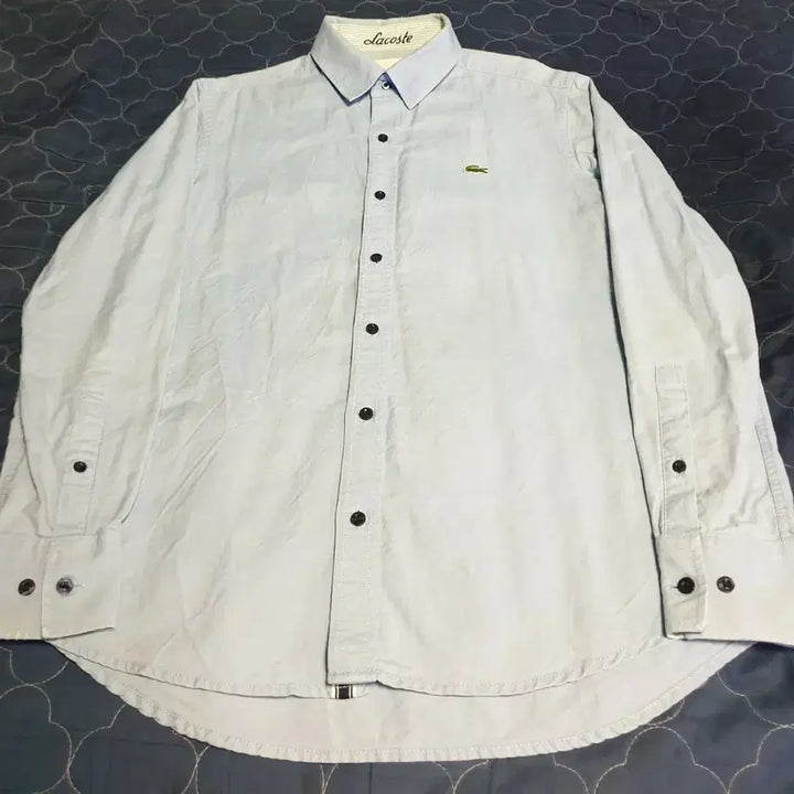 [BUNJANG] Lacoste Oxford Slim Fit Long Sleeve Shirt Sky Blue (Size 95) / (동일드방레) 라코스테 옥스퍼드 슬림핏 긴팔셔츠 스카이블루 (95)