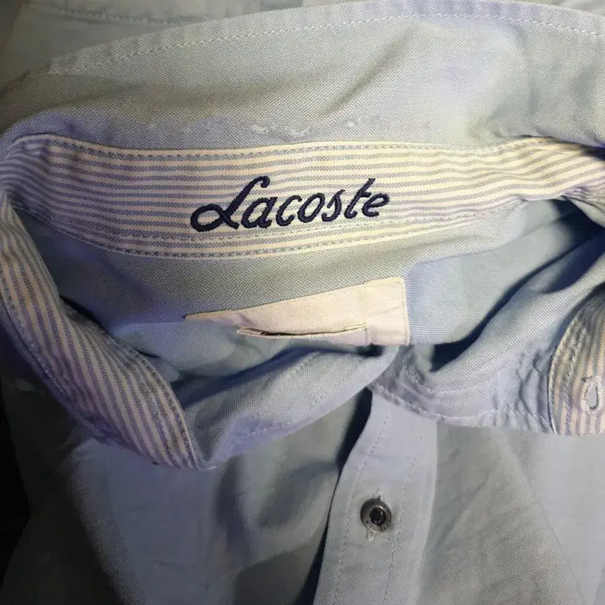 [BUNJANG] Lacoste Oxford Slim Fit Long Sleeve Shirt Sky Blue (Size 95) / (동일드방레) 라코스테 옥스퍼드 슬림핏 긴팔셔츠 스카이블루 (95)