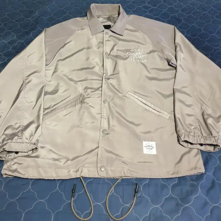 [BUNJANG] Design United Sporty Coach Jacket - Sand Beige (Size 105) / (빈티지) 디자인 유나이티드 폴리 스포티 코치자켓 샌드베이지 (105)