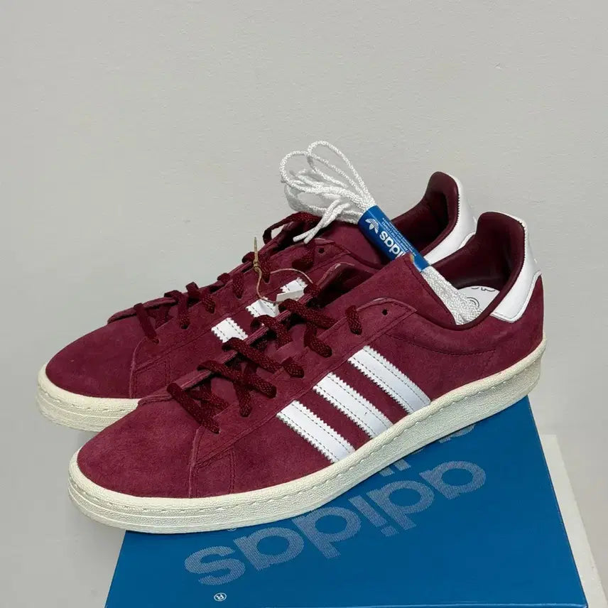 [BUNJANG] Adidas Campus 80s Burgundy Shoes / [280] 아디다스 캠퍼스 80s 버건디