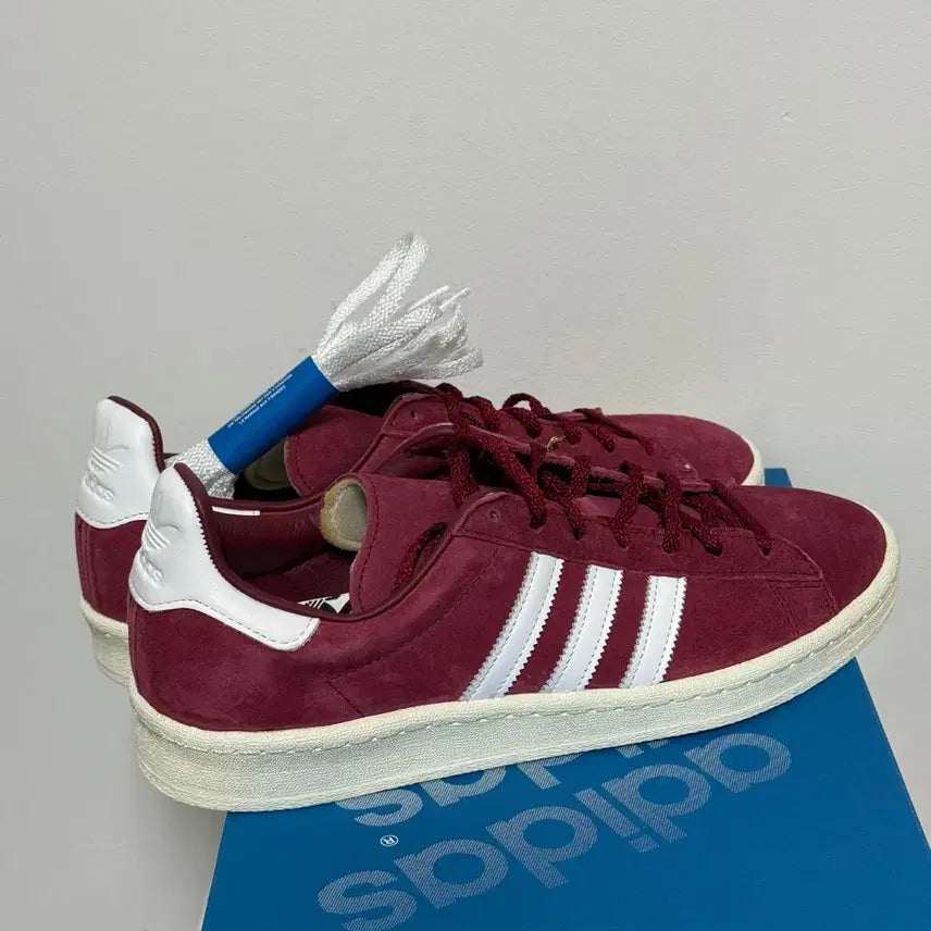[BUNJANG] Adidas Campus 80s Burgundy Shoes / [280] 아디다스 캠퍼스 80s 버건디