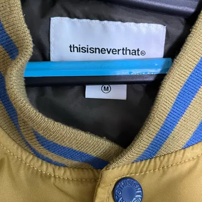 [BUNJANG] thisisneverthat Satin Varsity Jacket Gold / 디스이즈네버댓 새틴 바시티 자켓 골드(급처)