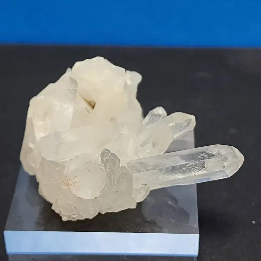 [BUNJANG] Natural Crystal White Quartz Cluster with Stand / 천연크리스탈 백수정 클러스터 원석+받침대