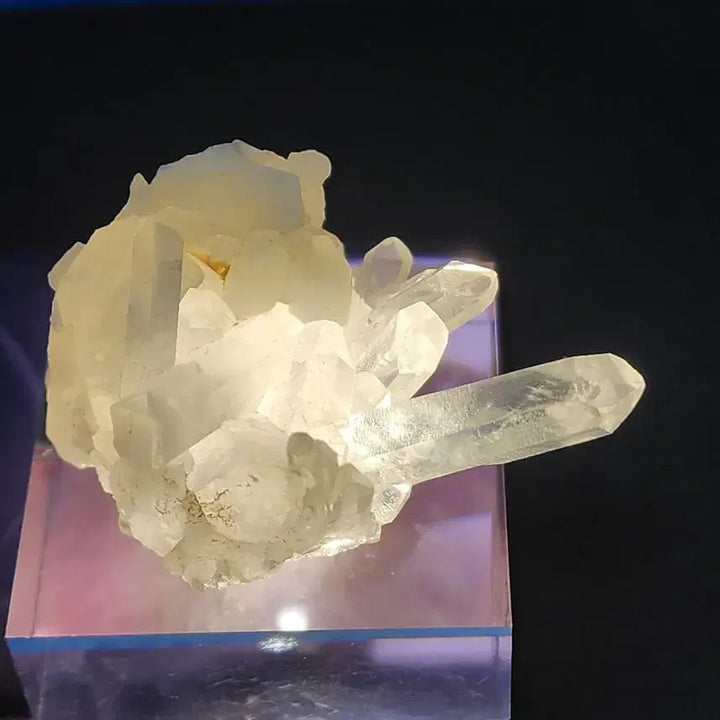 [BUNJANG] Natural Crystal White Quartz Cluster with Stand / 천연크리스탈 백수정 클러스터 원석+받침대