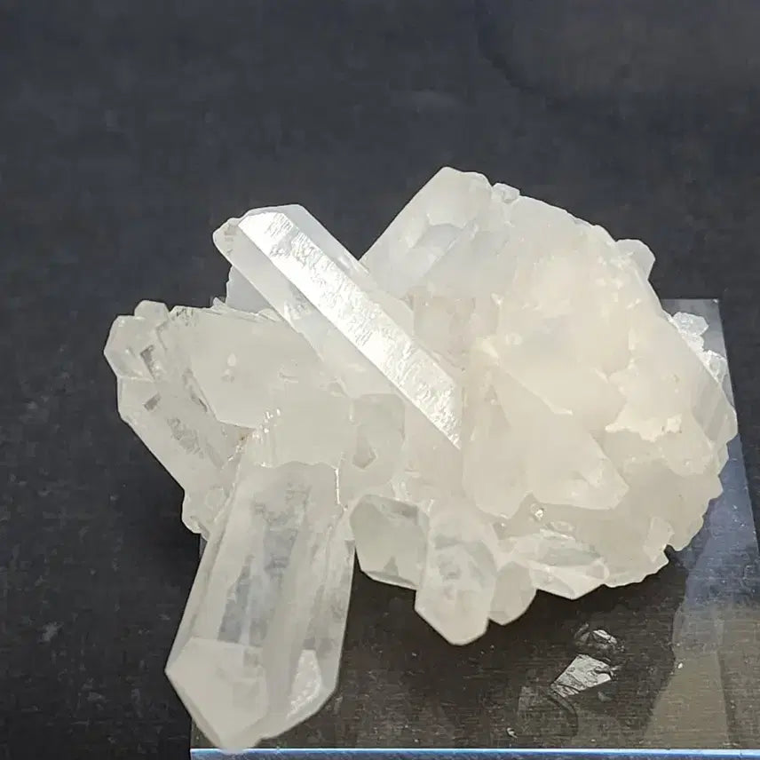 [BUNJANG] Natural Crystal White Quartz Cluster with Stand / 천연크리스탈 백수정 클러스터 원석+받침대