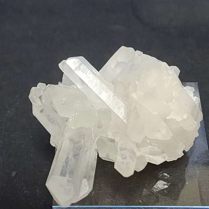 [BUNJANG] Natural Crystal White Quartz Cluster with Stand / 천연크리스탈 백수정 클러스터 원석+받침대