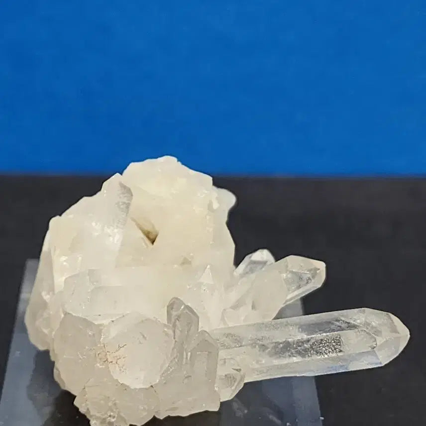 [BUNJANG] Natural Crystal White Quartz Cluster with Stand / 천연크리스탈 백수정 클러스터 원석+받침대