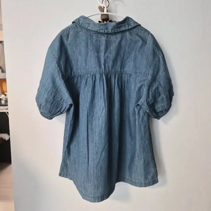 [BUNJANG] LENINA Evelyn V-Neck Denim Shirt / 새상품 [LENINA] 르니나 에벨린(EVELYN) 브이넥 데님 셔츠 -