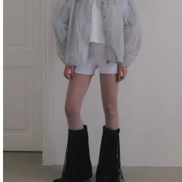 [BUNJANG] Overdue Flare Incision Nylon Blouson Jumper / 오버듀플레어 INCISION NYLON BLOUSON JUMPER_LIG