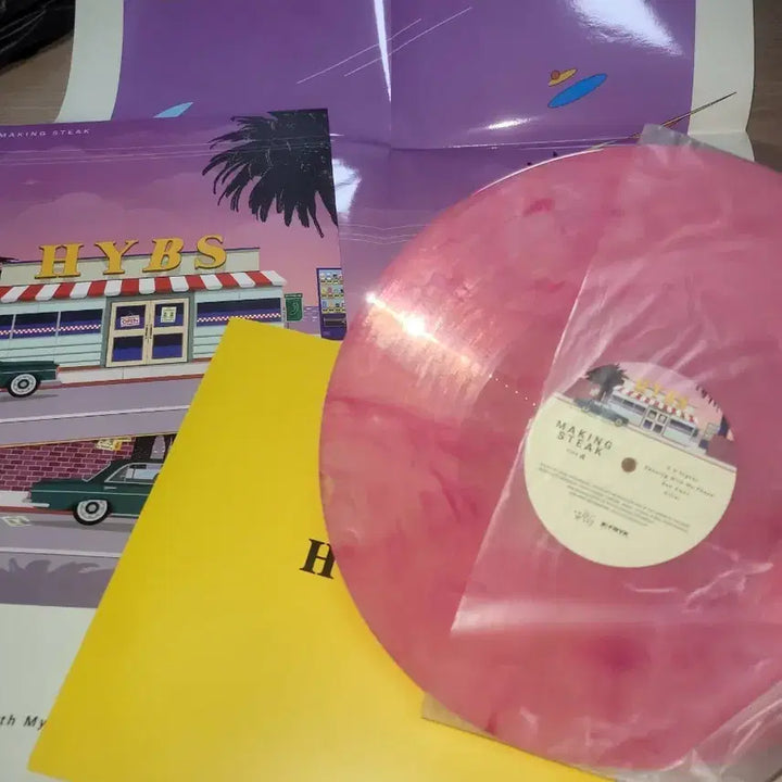 [BUNJANG] HYBS Making Steak LP (Korean Limited Edition Marble Pink Vinyl) / HYBS 하입스 Making Steak LP(한국한정반 마블핑크알판)